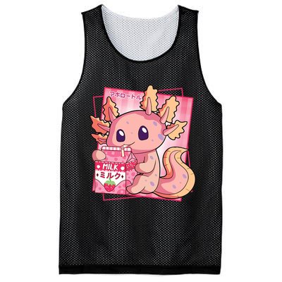 Japanese Style Kawaii Axolotl Strawberry Milk Anime Mesh Reversible Basketball Jersey Tank