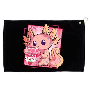 Japanese Style Kawaii Axolotl Strawberry Milk Anime Grommeted Golf Towel