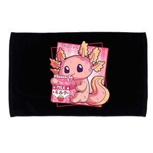 Japanese Style Kawaii Axolotl Strawberry Milk Anime Microfiber Hand Towel