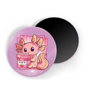 Japanese Style Kawaii Axolotl Strawberry Milk Anime Magnet