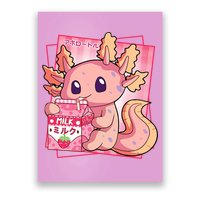 Japanese Style Kawaii Axolotl Strawberry Milk Anime Poster