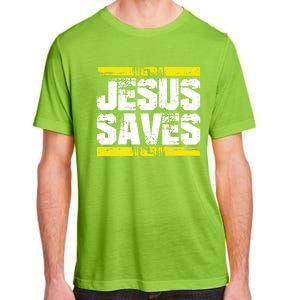 Jesus Saves Lord God Church Christ Love Faith Gift Adult ChromaSoft Performance T-Shirt