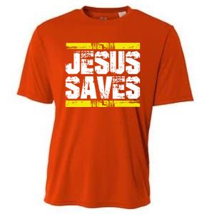 Jesus Saves Lord God Church Christ Love Faith Gift Cooling Performance Crew T-Shirt