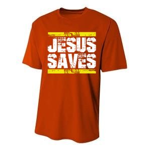 Jesus Saves Lord God Church Christ Love Faith Gift Performance Sprint T-Shirt