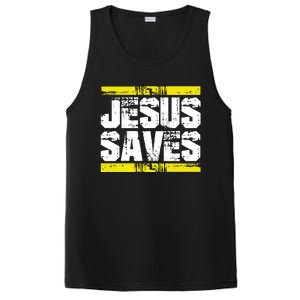 Jesus Saves Lord God Church Christ Love Faith Gift PosiCharge Competitor Tank