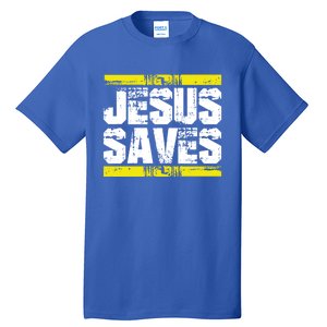 Jesus Saves Lord God Church Christ Love Faith Gift Tall T-Shirt