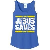 Jesus Saves Lord God Church Christ Love Faith Gift Ladies Essential Tank