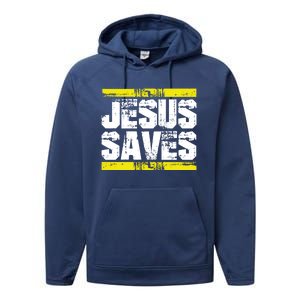 Jesus Saves Lord God Church Christ Love Faith Gift Performance Fleece Hoodie