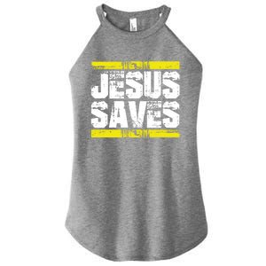 Jesus Saves Lord God Church Christ Love Faith Gift Women's Perfect Tri Rocker Tank