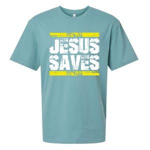 Jesus Saves Lord God Church Christ Love Faith Gift Sueded Cloud Jersey T-Shirt