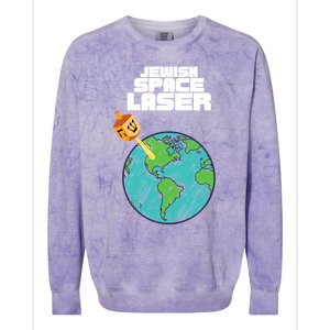 Jewish Space Laser Insane Funny Conspiracy Theory Colorblast Crewneck Sweatshirt