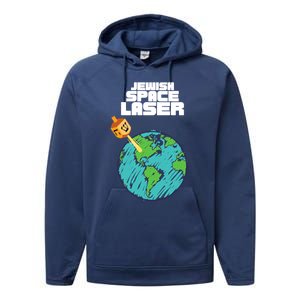 Jewish Space Laser Insane Funny Conspiracy Theory Performance Fleece Hoodie