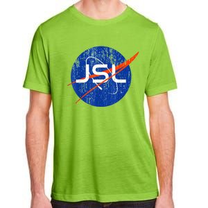 Jewish Space Laser Logo Badge Distressed Funny Meme Adult ChromaSoft Performance T-Shirt