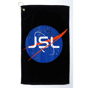 Jewish Space Laser Logo Badge Distressed Funny Meme Platinum Collection Golf Towel