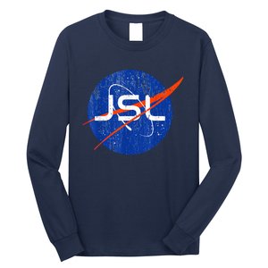 Jewish Space Laser Logo Badge Distressed Funny Meme Long Sleeve Shirt