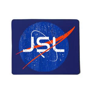 Jewish Space Laser Logo Badge Distressed Funny Meme Mousepad