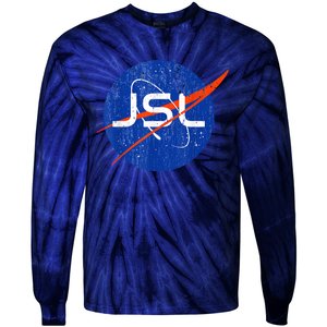 Jewish Space Laser Logo Badge Distressed Funny Meme Tie-Dye Long Sleeve Shirt