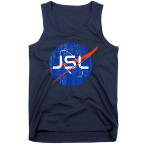 Jewish Space Laser Logo Badge Distressed Funny Meme Tank Top