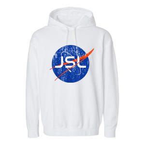 Jewish Space Laser Logo Badge Distressed Funny Meme Garment-Dyed Fleece Hoodie