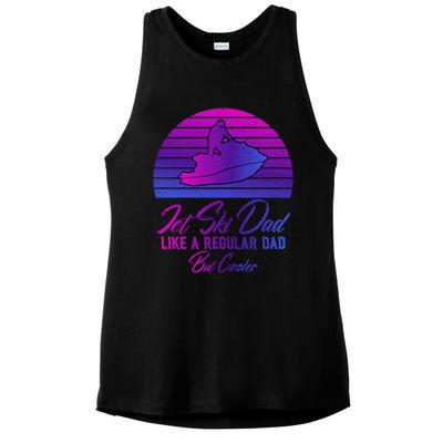 Jet Ski Lovers S Jet Ski Dad Regular Dad But Cooler Cute Gift Ladies PosiCharge Tri-Blend Wicking Tank