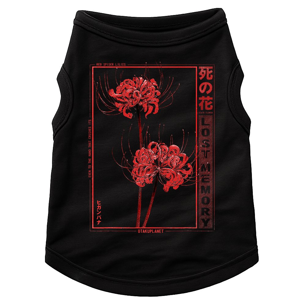 Japanese Spider Lily Soft Grunge Anime Aesthetic Flower Doggie Tank