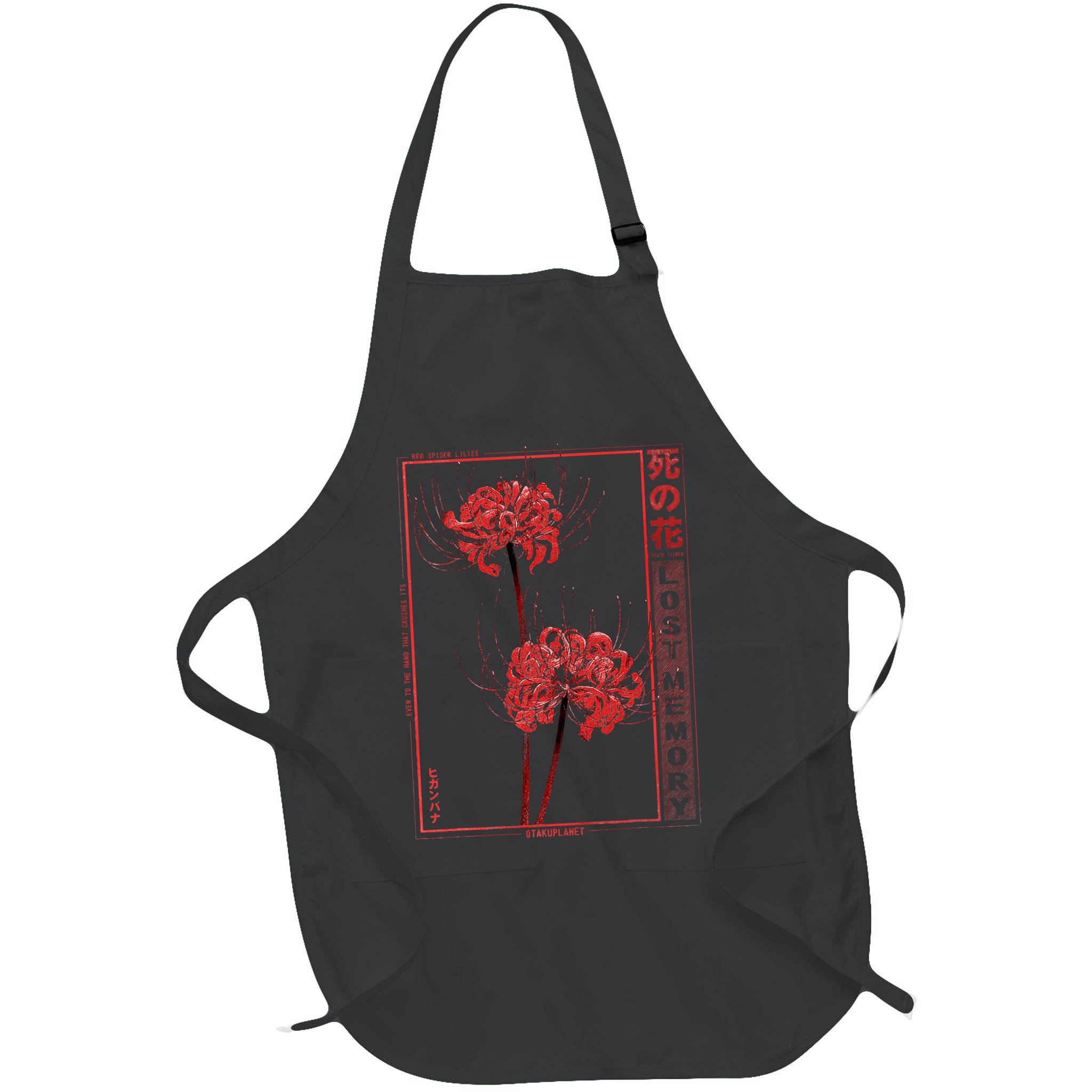 Japanese Spider Lily Soft Grunge Anime Aesthetic Flower Apron