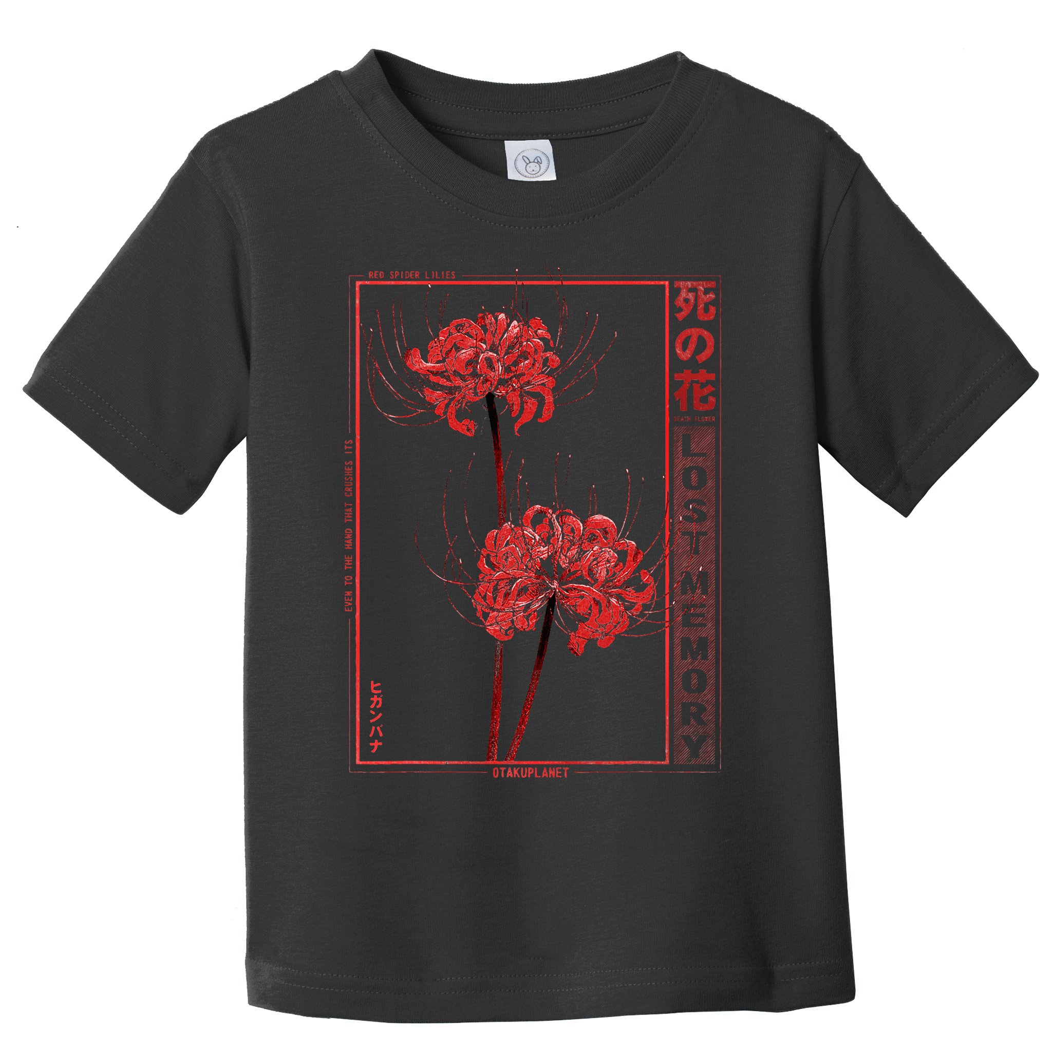 Japanese Spider Lily Soft Grunge Anime Aesthetic Flower Toddler T-Shirt