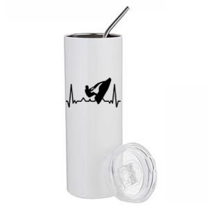 Jet Skiing Lover I Heartbeat Jet Skiing Cute Gift Stainless Steel Tumbler