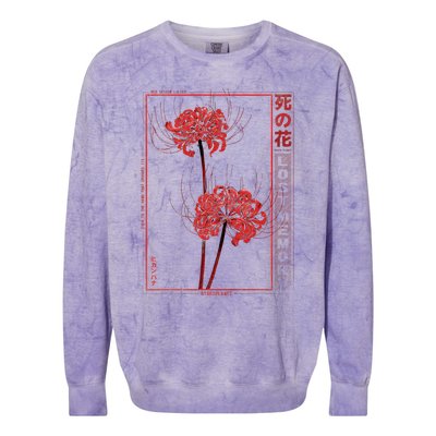 Japanese Spider Lily Soft Grunge Anime Aesthetic Flower Colorblast Crewneck Sweatshirt