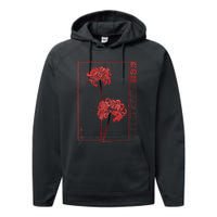 Japanese Spider Lily Soft Grunge Anime Aesthetic Flower Performance Fleece Hoodie