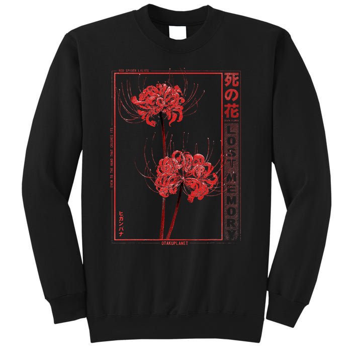 Japanese Spider Lily Soft Grunge Anime Aesthetic Flower Sweatshirt