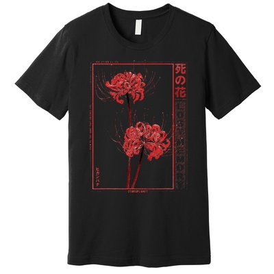 Japanese Spider Lily Soft Grunge Anime Aesthetic Flower Premium T-Shirt