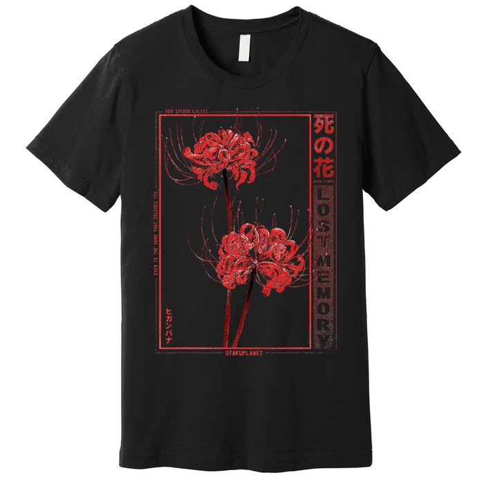 Japanese Spider Lily Soft Grunge Anime Aesthetic Flower Premium T-Shirt