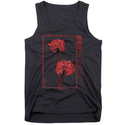 Japanese Spider Lily Soft Grunge Anime Aesthetic Flower Tank Top