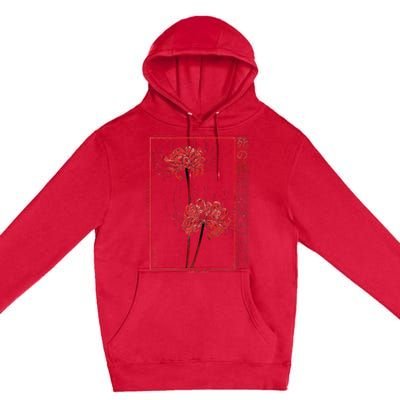 Japanese Spider Lily Soft Grunge Anime Aesthetic Flower Premium Pullover Hoodie