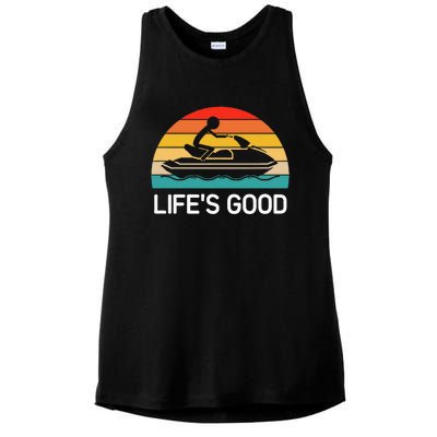 Jet Ski LifeS Good Life Quotes For Family Ladies PosiCharge Tri-Blend Wicking Tank