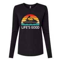 Jet Ski LifeS Good Life Quotes For Family Womens Cotton Relaxed Long Sleeve T-Shirt