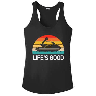 Jet Ski LifeS Good Life Quotes For Family Ladies PosiCharge Competitor Racerback Tank