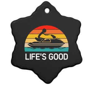 Jet Ski LifeS Good Life Quotes For Family Ceramic Star Ornament