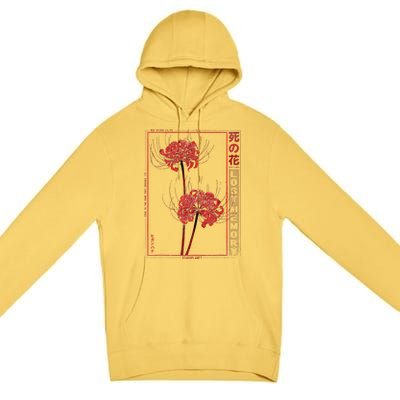 Japanese Spider Lily Soft Grunge Anime Aesthetic Flower  Premium Pullover Hoodie