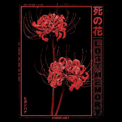 Japanese Spider Lily Soft Grunge Anime Aesthetic Flower  T-Shirt