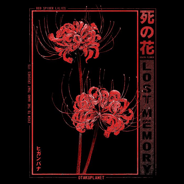 Japanese Spider Lily Soft Grunge Anime Aesthetic Flower  Impact Tech Backpack