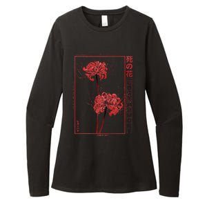 Japanese Spider Lily Soft Grunge Anime Aesthetic Flower  Womens CVC Long Sleeve Shirt