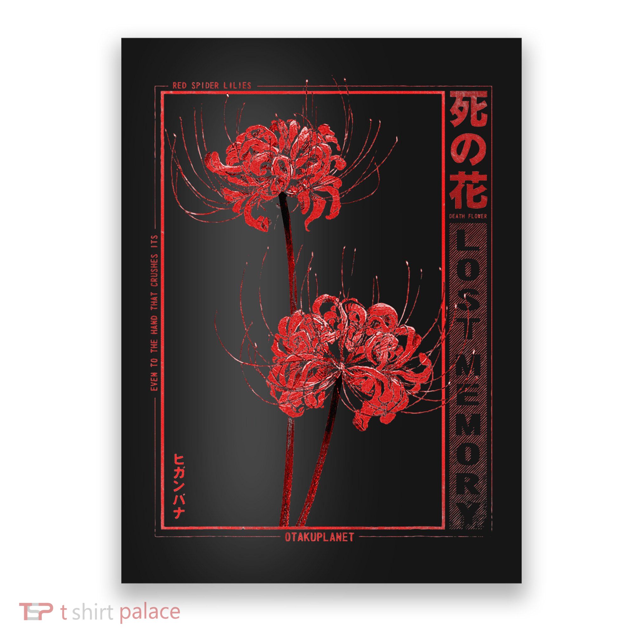 Japanese Spider Lily Soft Grunge Anime Aesthetic Flower  Poster