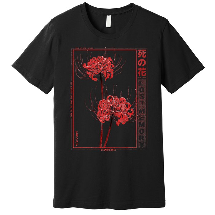 Japanese Spider Lily Soft Grunge Anime Aesthetic Flower  Premium T-Shirt