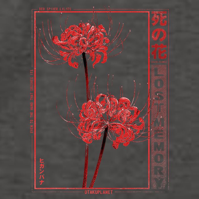 Japanese Spider Lily Soft Grunge Anime Aesthetic Flower  Vector Backpack