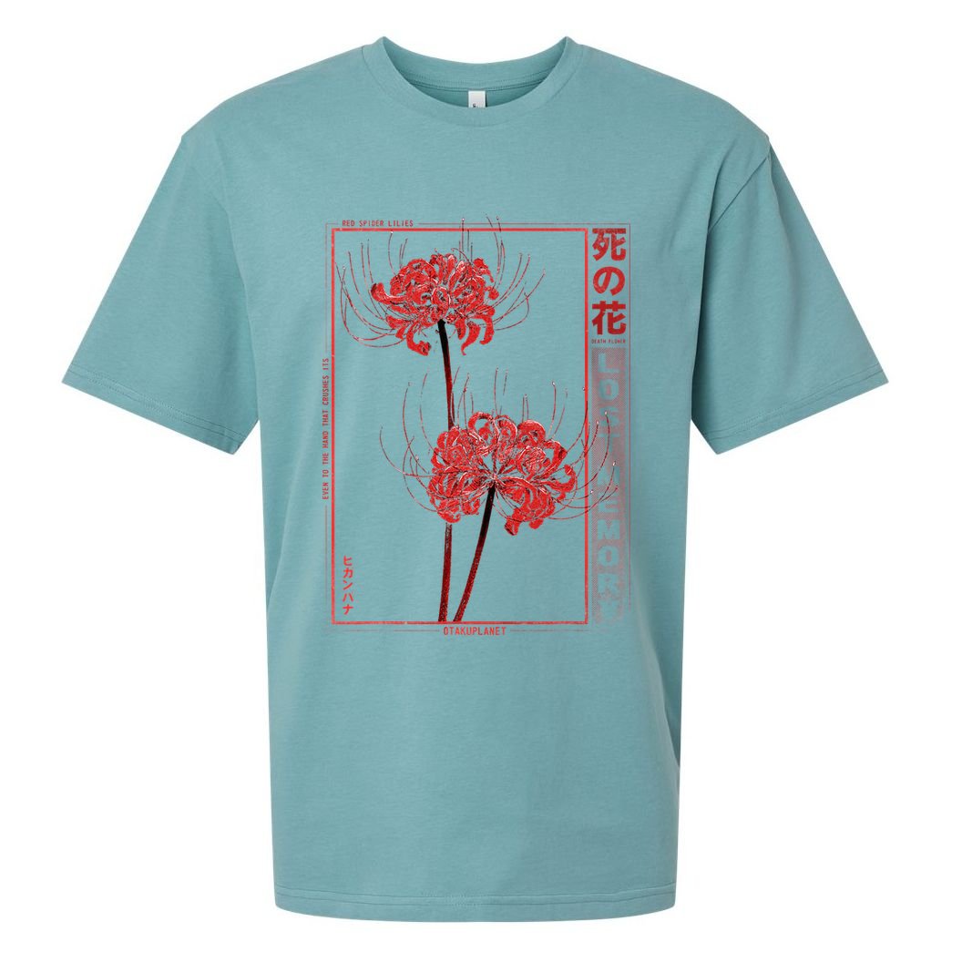 Japanese Spider Lily Soft Grunge Anime Aesthetic Flower  Sueded Cloud Jersey T-Shirt