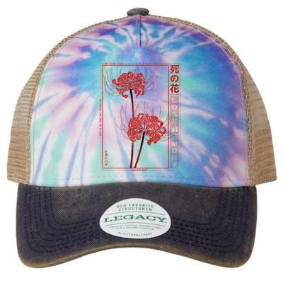 Japanese Spider Lily Soft Grunge Anime Aesthetic Flower Legacy Tie Dye Trucker Hat