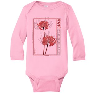 Japanese Spider Lily Soft Grunge Anime Aesthetic Flower Baby Long Sleeve Bodysuit