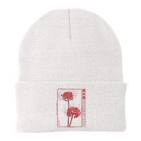 Japanese Spider Lily Soft Grunge Anime Aesthetic Flower Knit Cap Winter Beanie